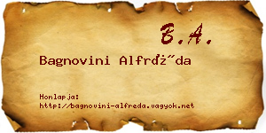 Bagnovini Alfréda névjegykártya